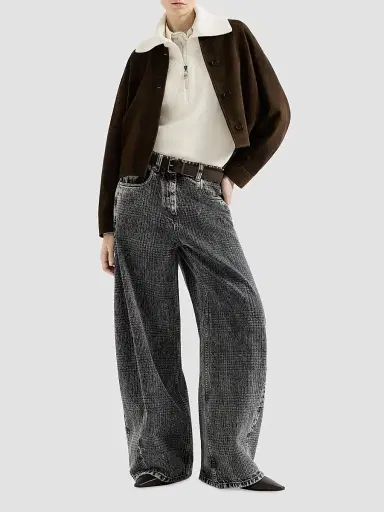 Brunello Cucinelli Women's Cotton English Rib Sweater - Panama | Thumbnail 6 Brunello Cucinelli Women's Cotton English Rib Sweater - Panama | Thumbnail 6