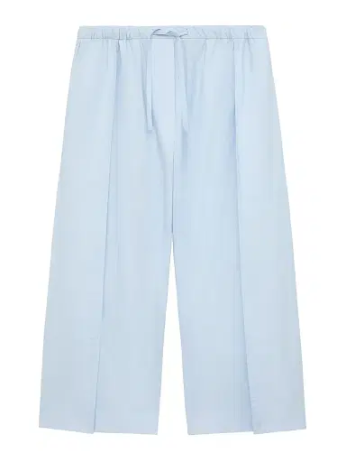 LOEWE Women's x Paula's Ibiza Cotton-Blend Creased Crop Trousers - Light Blue | Thumbnail 1 LOEWE Women's x Paula's Ibiza Cotton-Blend Creased Crop Trousers - Light Blue | Thumbnail 1