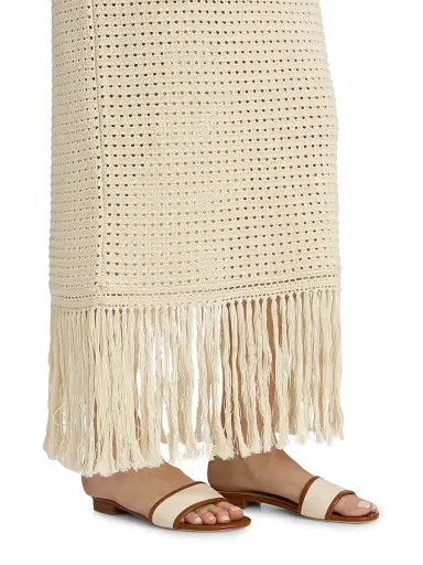 Zimmermann Women's Indra Crochet Fringe Cotton Midi-Skirt | Thumbnail 6 Zimmermann Women's Indra Crochet Fringe Cotton Midi-Skirt | Thumbnail 6