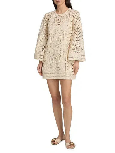 Zimmermann Women's Indra Embroidered Lace Minidress | Thumbnail 2 Zimmermann Women's Indra Embroidered Lace Minidress | Thumbnail 2