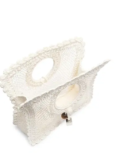Jacquemus Women's Spiaggia Square Raffia Bag - White | Thumbnail 3 Jacquemus Women's Spiaggia Square Raffia Bag - White | Thumbnail 3