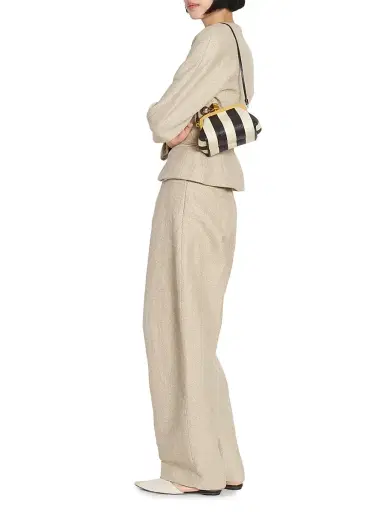 Jacquemus Women's Le Berlingot Striped Convertible Clutch | Thumbnail 2 Jacquemus Women's Le Berlingot Striped Convertible Clutch | Thumbnail 2