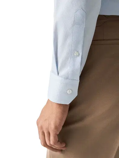 Eton Men's Contemporary-Fit Textured Elevated Piqué Shirt - Blue - Size 18 | Thumbnail 6 Eton Men's Contemporary-Fit Textured Elevated Piqué Shirt - Blue - Size 18 | Thumbnail 6
