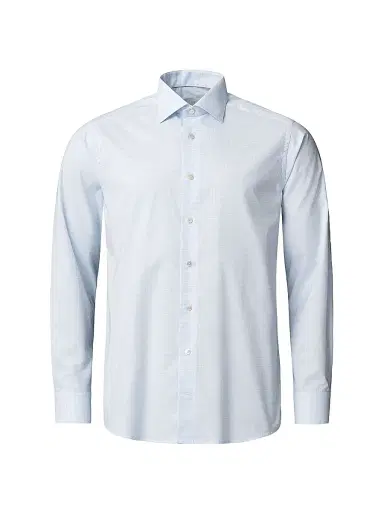 Eton Men's Elevated Check Contemporary-Fit Cotton Shirt - Blue - Size 18 | Thumbnail 2 Eton Men's Elevated Check Contemporary-Fit Cotton Shirt - Blue - Size 18 | Thumbnail 2