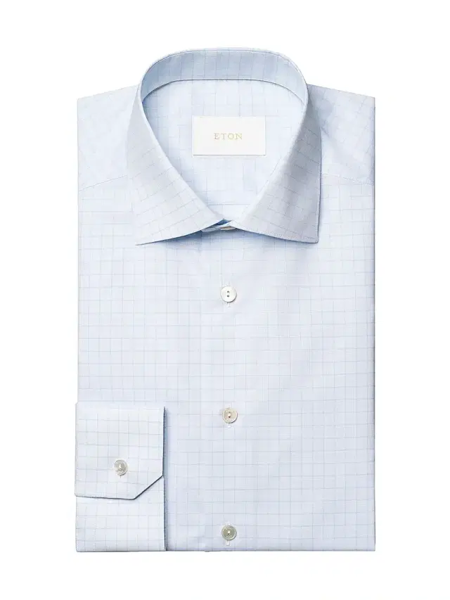 Men's Elevated Check Contemporary-Fit Cotton Shirt - Blue Men's Elevated Check Contemporary-Fit Cotton Shirt - Blue