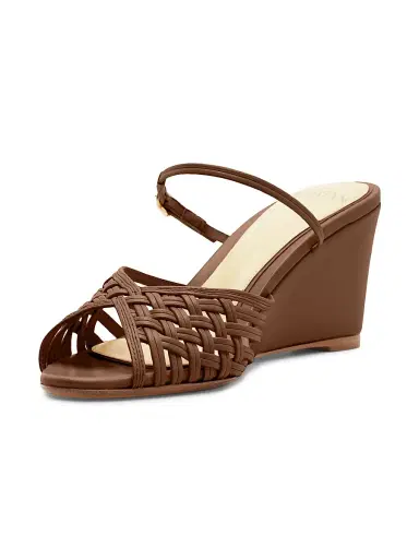 Alexandre Birman Women's Lilian 75MM Woven Leather Wedge Sandals - Espresso | Thumbnail 6 Alexandre Birman Women's Lilian 75MM Woven Leather Wedge Sandals - Espresso | Thumbnail 6