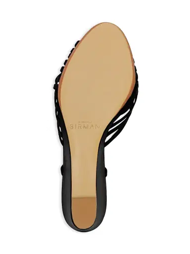 Alexandre Birman Women's Lilian 75MM Woven Leather Wedge Sandals - Black | Thumbnail 8 Alexandre Birman Women's Lilian 75MM Woven Leather Wedge Sandals - Black | Thumbnail 8