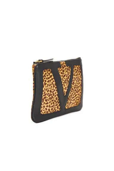 Valentino Garavani Viva Superstar Calf Hair Medium Flat Pouch | Thumbnail 4 Valentino Garavani Viva Superstar Calf Hair Medium Flat Pouch | Thumbnail 4
