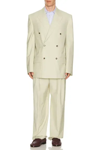 Bottega Veneta Wool Cotton Melange Gabardine Double Breasted Jacket | Thumbnail 3 Bottega Veneta Wool Cotton Melange Gabardine Double Breasted Jacket | Thumbnail 3