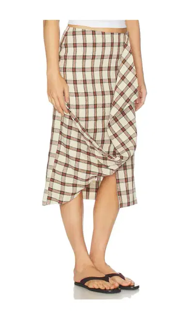 Rohe Draped Check Skirt | Thumbnail 2 Rohe Draped Check Skirt | Thumbnail 2