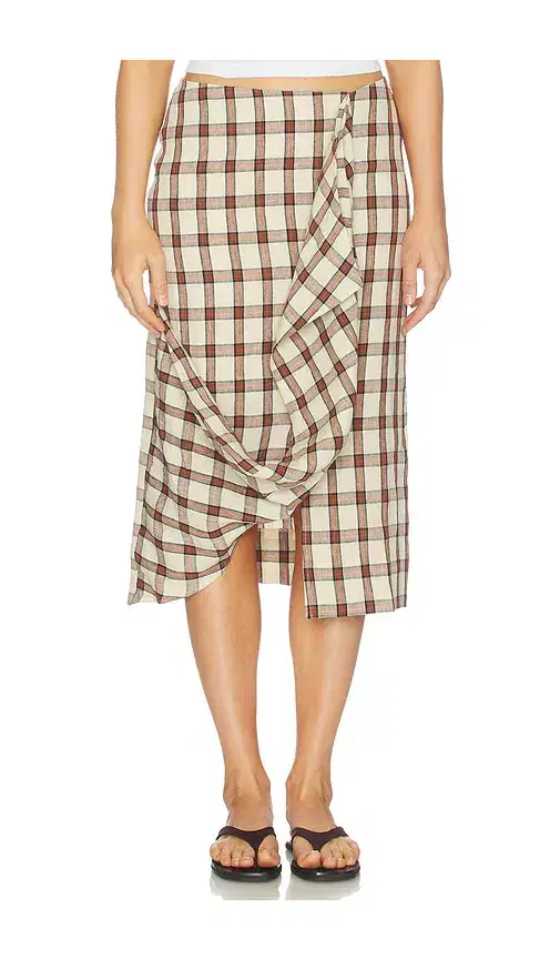 Draped Check Skirt Draped Check Skirt