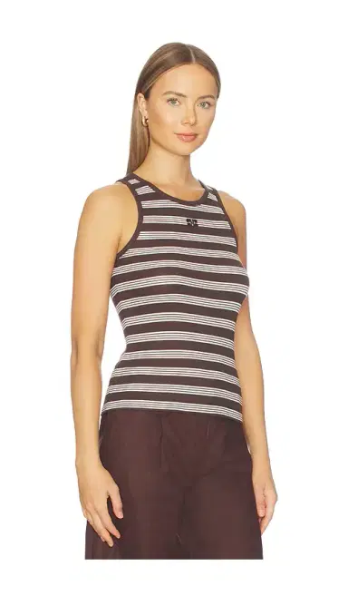 Ganni Soft Cotton Rib Tank Top | Thumbnail 2 Ganni Soft Cotton Rib Tank Top | Thumbnail 2