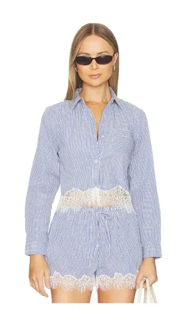 Cami NYC Luisa Cropped Button Down Top | Thumbnail 1 Cami NYC Luisa Cropped Button Down Top | Thumbnail 1