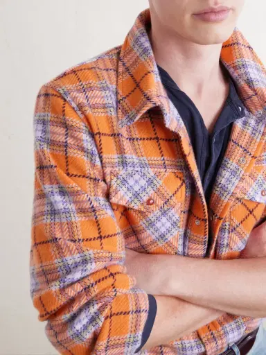 God’s True Cashmere Midnight Sun Checked Cashmere Shirt - Men | Thumbnail 5 God’s True Cashmere Midnight Sun Checked Cashmere Shirt - Men | Thumbnail 5