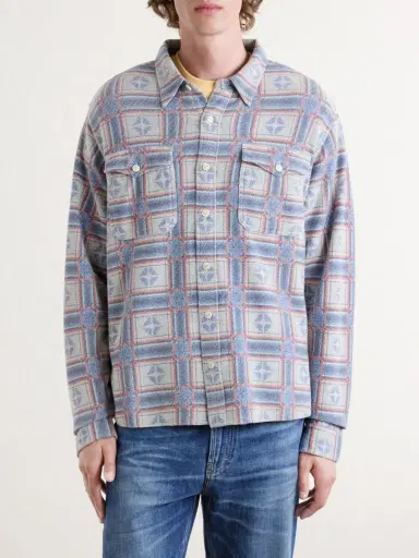 RRL Horace Checked Cotton-Terry Shirt - Men | Thumbnail 3 RRL Horace Checked Cotton-Terry Shirt - Men | Thumbnail 3