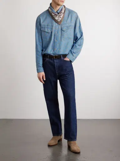 RRL Printed Cotton and Linen-Blend Shirt - Men | Thumbnail 2 RRL Printed Cotton and Linen-Blend Shirt - Men | Thumbnail 2