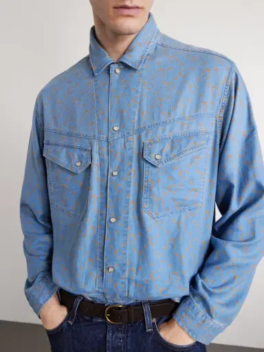 RRL Printed Cotton and Linen-Blend Shirt - Men | Thumbnail 5 RRL Printed Cotton and Linen-Blend Shirt - Men | Thumbnail 5