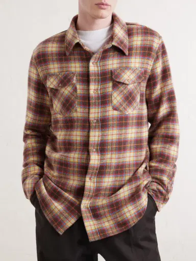 God’s True Cashmere Saffron Checked Cashmere Shirt - Men | Thumbnail 3 God’s True Cashmere Saffron Checked Cashmere Shirt - Men | Thumbnail 3