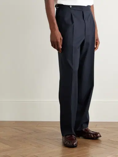 Stòffa Straight-Leg Pleated Wool Trousers - Men | Thumbnail 3 Stòffa Straight-Leg Pleated Wool Trousers - Men | Thumbnail 3