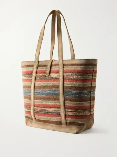 RRL Murphy Medium Suede-Trimmed Woven Cotton Tote Bag - Men | Thumbnail 4 RRL Murphy Medium Suede-Trimmed Woven Cotton Tote Bag - Men | Thumbnail 4