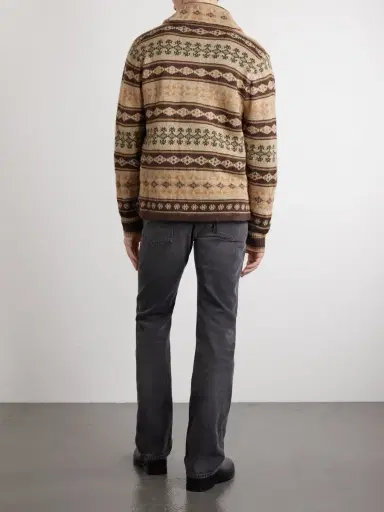 RRL Linen, Silk and Wool-Blend Jacquard Cardigan - Men | Thumbnail 4 RRL Linen, Silk and Wool-Blend Jacquard Cardigan - Men | Thumbnail 4