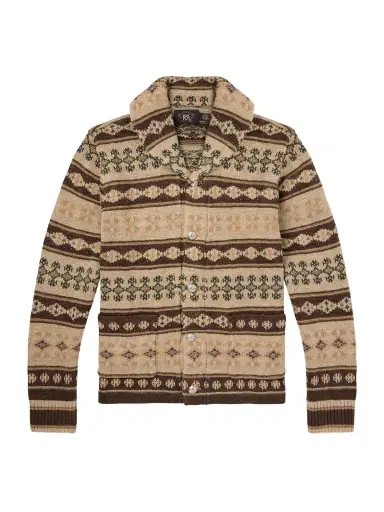 RRL Linen, Silk and Wool-Blend Jacquard Cardigan - Men | Thumbnail 1 RRL Linen, Silk and Wool-Blend Jacquard Cardigan - Men | Thumbnail 1