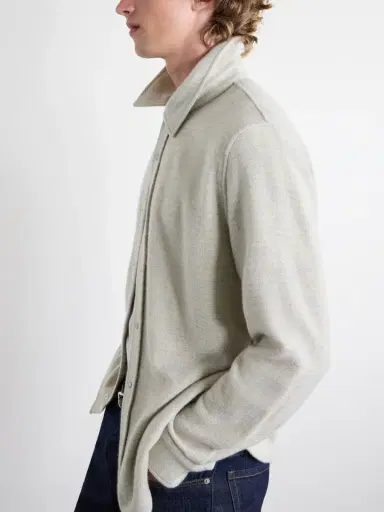 God’s True Cashmere Pearlescente Ombre Checked Cashmere Shirt - Men | Thumbnail 5 God’s True Cashmere Pearlescente Ombre Checked Cashmere Shirt - Men | Thumbnail 5