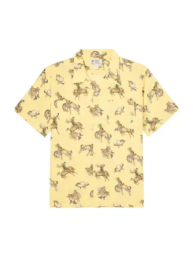 RRL Convertible-Collar Printed Linen and Cotton-Blend Shirt - Men | Thumbnail 1 RRL Convertible-Collar Printed Linen and Cotton-Blend Shirt - Men | Thumbnail 1