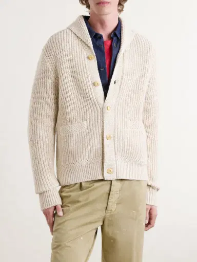 RRL Shawl-Collar Cotton and Linen-Blend Cardigan - Men | Thumbnail 3 RRL Shawl-Collar Cotton and Linen-Blend Cardigan - Men | Thumbnail 3