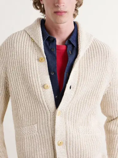 RRL Shawl-Collar Cotton and Linen-Blend Cardigan - Men | Thumbnail 5 RRL Shawl-Collar Cotton and Linen-Blend Cardigan - Men | Thumbnail 5