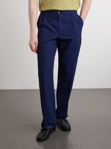 Portuguese Flannel Atlantico Straight-Leg Organic Cotton-Seersucker Trousers - Men | Thumbnail 3 Portuguese Flannel Atlantico Straight-Leg Organic Cotton-Seersucker Trousers - Men | Thumbnail 3