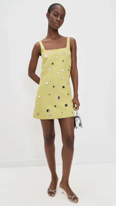 TANYA TAYLOR Barton Mirror Dress Lime Mist | Thumbnail 5 TANYA TAYLOR Barton Mirror Dress Lime Mist | Thumbnail 5