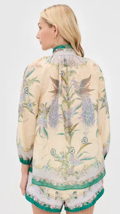 Zimmermann Indra Billow Blouse Cream Scarf Floral | Thumbnail 3 Zimmermann Indra Billow Blouse Cream Scarf Floral | Thumbnail 3