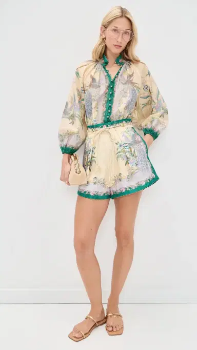 Zimmermann Indra Billow Blouse Cream Scarf Floral | Thumbnail 5 Zimmermann Indra Billow Blouse Cream Scarf Floral | Thumbnail 5
