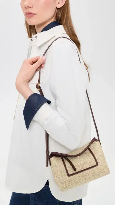 Wandler Penelope Slouch Mini Raffia Bag Beige Raffia One Size | Thumbnail 3 Wandler Penelope Slouch Mini Raffia Bag Beige Raffia One Size | Thumbnail 3