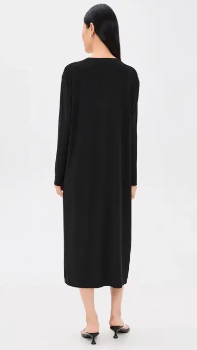 Norma Kamali Oversized Long Sleeve Dress Black | Thumbnail 3 Norma Kamali Oversized Long Sleeve Dress Black | Thumbnail 3