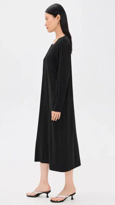 Norma Kamali Oversized Long Sleeve Dress Black | Thumbnail 4 Norma Kamali Oversized Long Sleeve Dress Black | Thumbnail 4