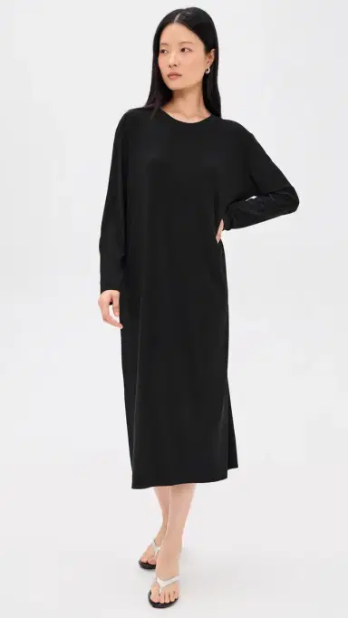 Norma Kamali Oversized Long Sleeve Dress Black | Thumbnail 5 Norma Kamali Oversized Long Sleeve Dress Black | Thumbnail 5