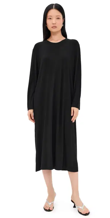 Norma Kamali Oversized Long Sleeve Dress Black | Thumbnail 1 Norma Kamali Oversized Long Sleeve Dress Black | Thumbnail 1