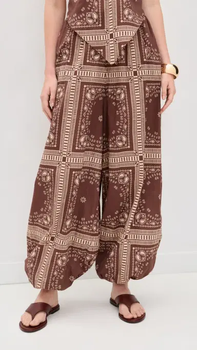 Playa Lucila Bandana Balloon Pants Bandana Brown S | Thumbnail 2 Playa Lucila Bandana Balloon Pants Bandana Brown S | Thumbnail 2
