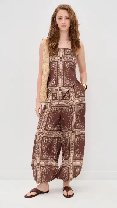 Playa Lucila Bandana Balloon Pants Bandana Brown S | Thumbnail 5 Playa Lucila Bandana Balloon Pants Bandana Brown S | Thumbnail 5
