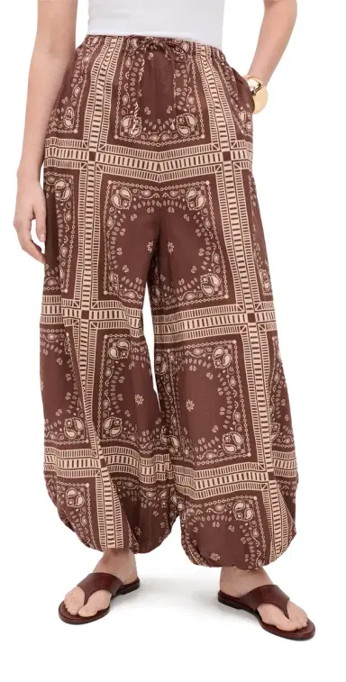 Playa Lucila Bandana Balloon Pants Bandana Brown S | Thumbnail 1 Playa Lucila Bandana Balloon Pants Bandana Brown S | Thumbnail 1
