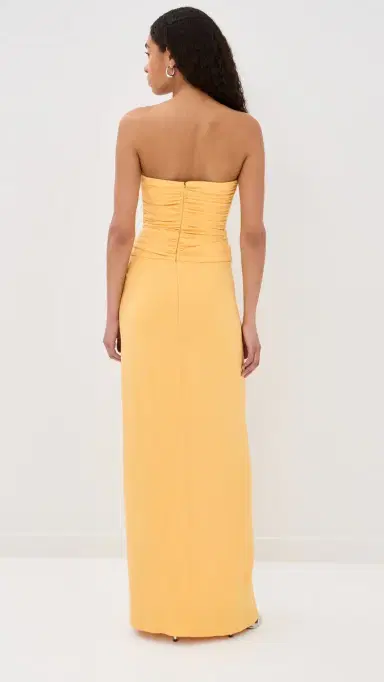 SIMKHAI Emma Sleeveless Bustier Gown Mango | Thumbnail 4 SIMKHAI Emma Sleeveless Bustier Gown Mango | Thumbnail 4
