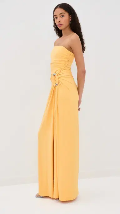 SIMKHAI Emma Sleeveless Bustier Gown Mango | Thumbnail 5 SIMKHAI Emma Sleeveless Bustier Gown Mango | Thumbnail 5