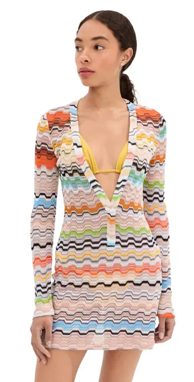 Missoni Short Coverup Dress SMSNP-Multi | Thumbnail 1 Missoni Short Coverup Dress SMSNP-Multi | Thumbnail 1