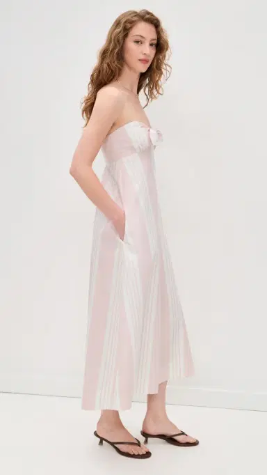 POSSE Rosie trapless Dress Pink tripe | Thumbnail 4 POSSE Rosie trapless Dress Pink tripe | Thumbnail 4