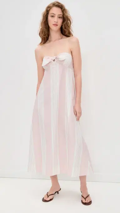POSSE Rosie trapless Dress Pink tripe | Thumbnail 5 POSSE Rosie trapless Dress Pink tripe | Thumbnail 5