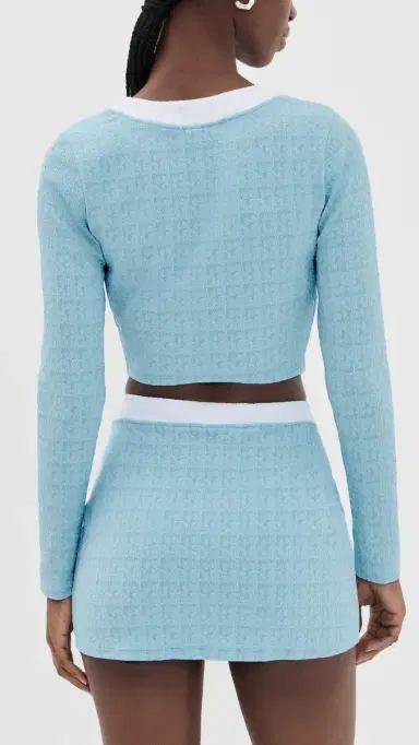 L'AGENCE Adaline Colorblock Chic wim Cardigan Powder Blue | Thumbnail 3 L'AGENCE Adaline Colorblock Chic wim Cardigan Powder Blue | Thumbnail 3