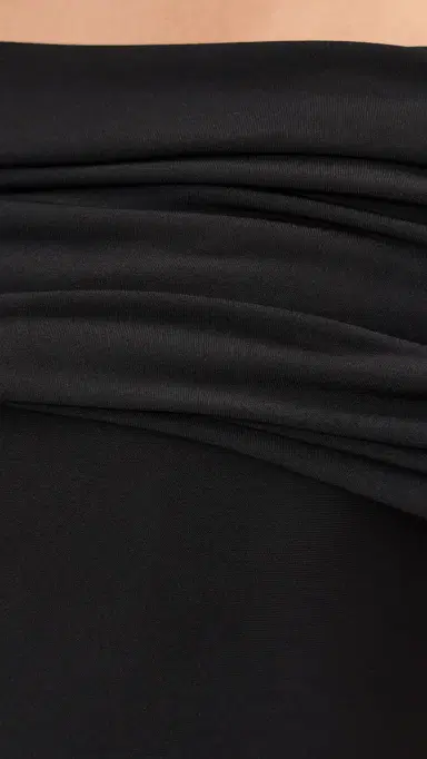Norma Kamali Flared Pickleball Dress Black | Thumbnail 6 Norma Kamali Flared Pickleball Dress Black | Thumbnail 6