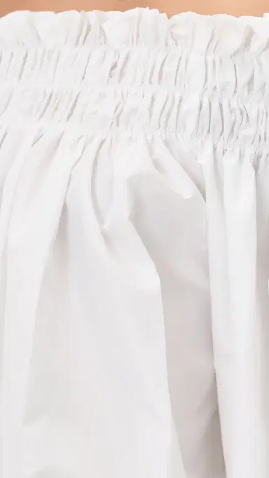 Norma Kamali Long Sleeve Peasant Mini Dress now White | Thumbnail 6 Norma Kamali Long Sleeve Peasant Mini Dress now White | Thumbnail 6